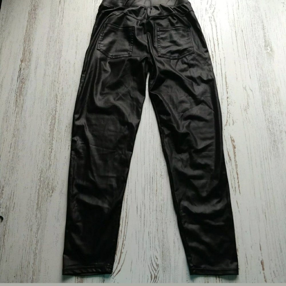 Julia Women's Pants Skinny Wet Look Sexy Punk Goth - Picture 5 of 8